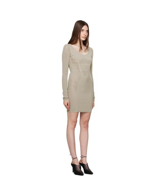 Dion Lee Black Gray Semi-sheer Minidress