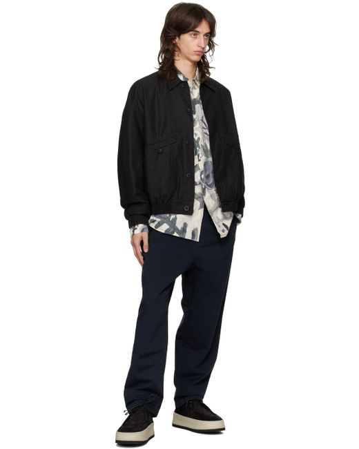 Casey Casey Black Fabi Trousers for men