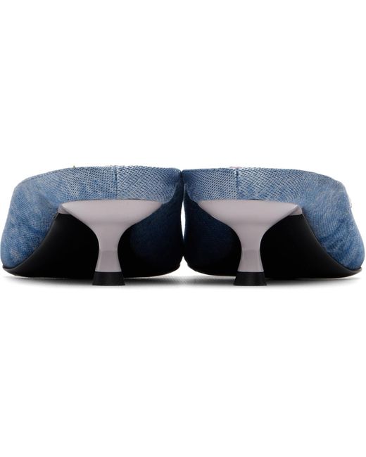 DIESEL Black D-Diam's-Low Denim Mule Heels