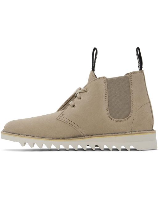 Clarks Taupe Neighborhood Edition Suede Desert Boots in Black for Men Lyst
