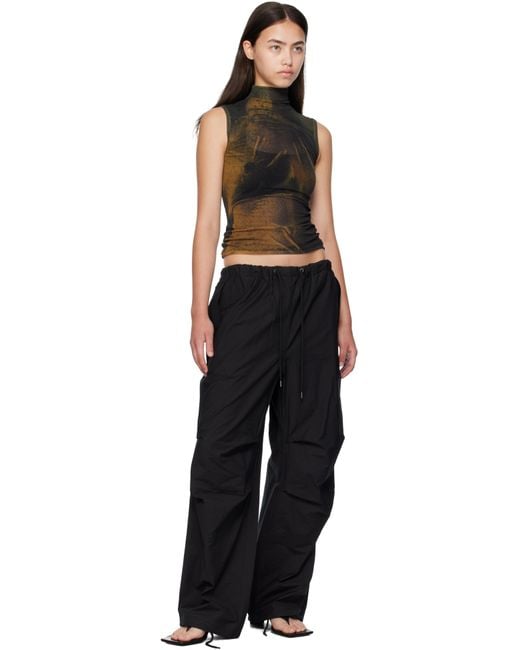 Acne Black Relaxed Fit Trousers