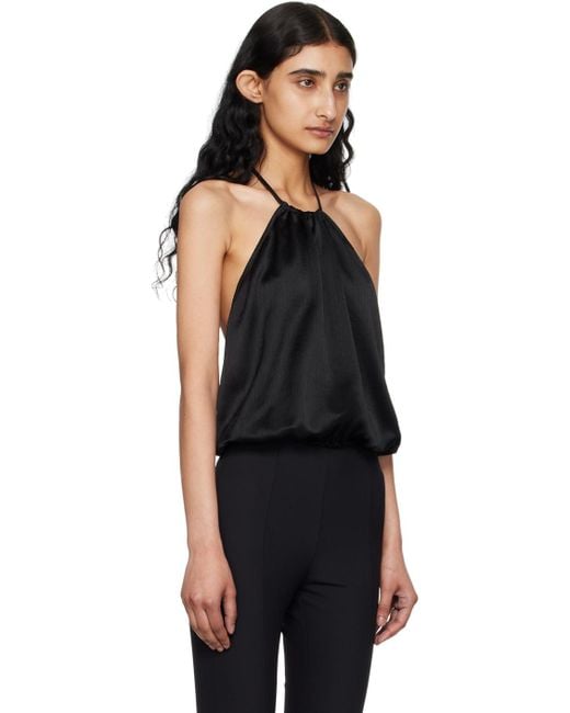 Elleme Black Draped Blouse