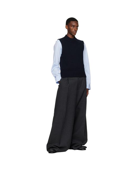 Dries Van Noten Blue Merino Wool Turtleneck for men