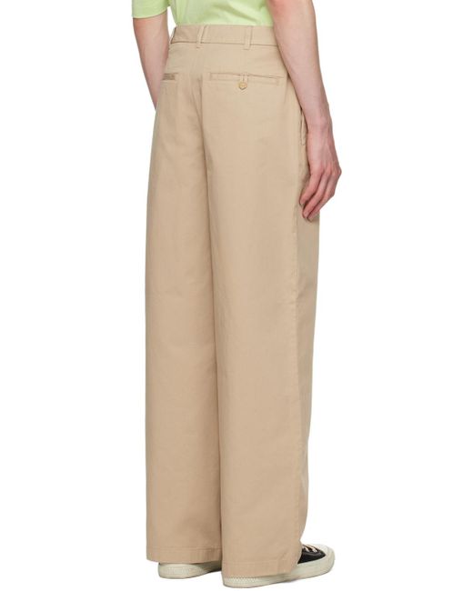Acne Natural Patch Trousers for men