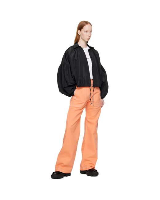 Jean ample MSGM en coloris Orange