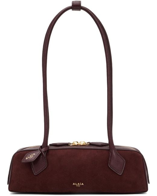Alaïa Purple Teckel Small Suede Shoulder Bag
