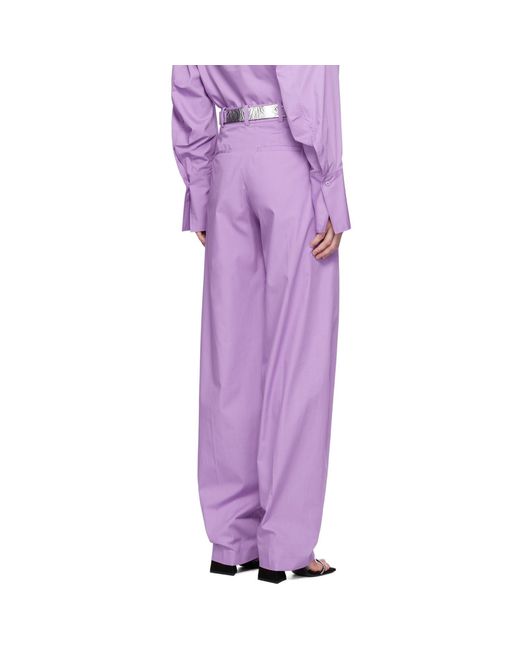 The Attico Purple jagger Trousers