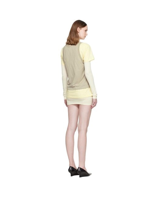 Wardrobe NYC Yellow Layered Minidress Set