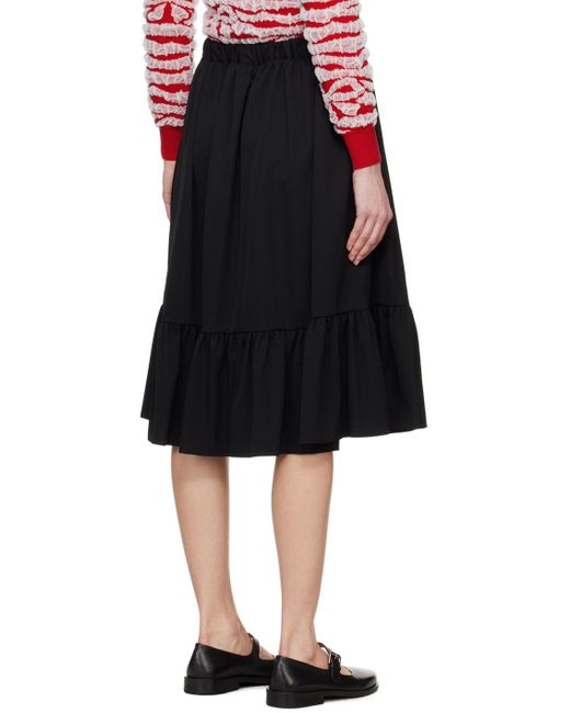 Comme des Garçons Black Peplum Midi Skirt