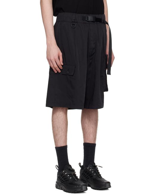 Y-3 Black Belted Shorts for men
