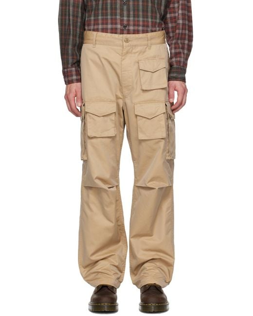 Engineered Garments Natural Khaki Iridescent Fa Cargo Pants for men