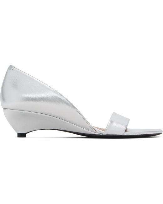 Jil Sander Black Low-Heel Heeled Sandals