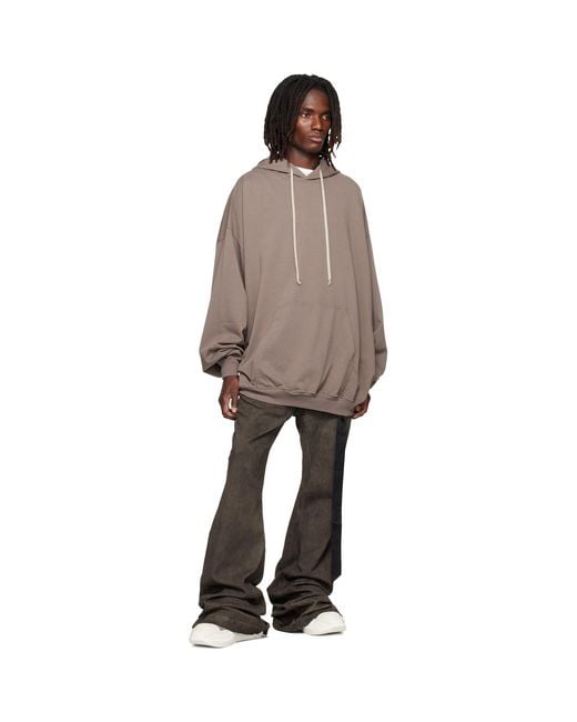 Rick Owens Brown Tower Hun Hoodie for men