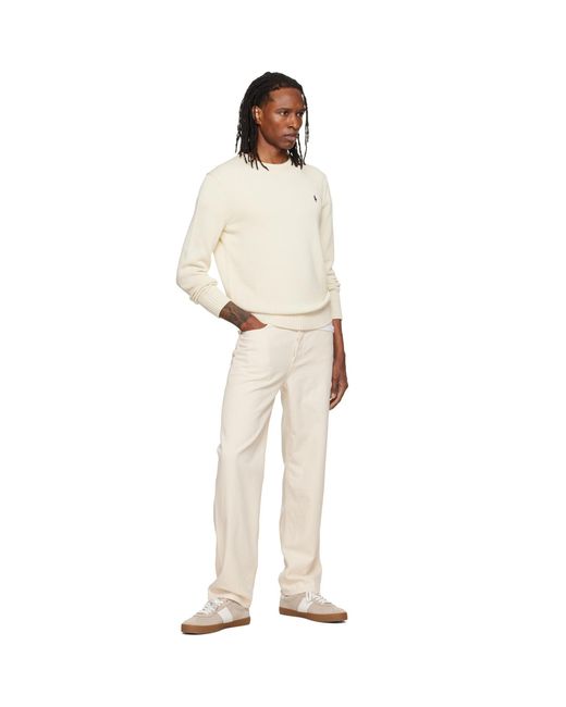 Polo Ralph Lauren Natural Off- Cotton Long Sleeve Sweater for men