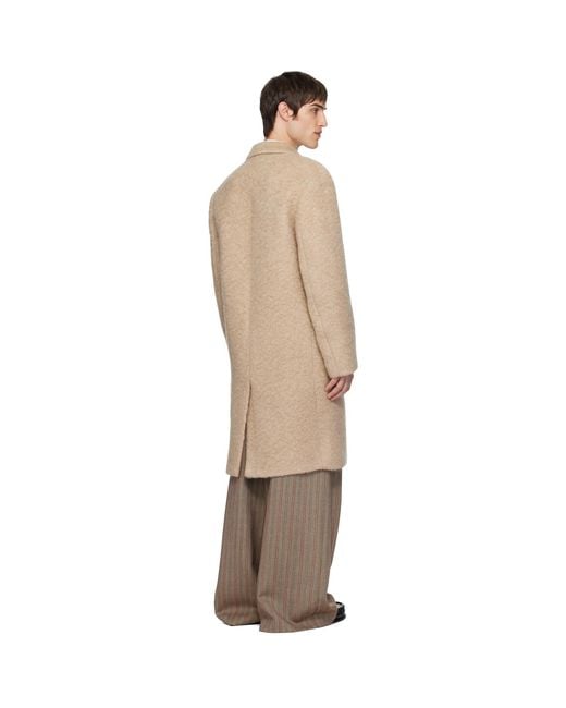 Dries Van Noten Black Mohair Coat for men