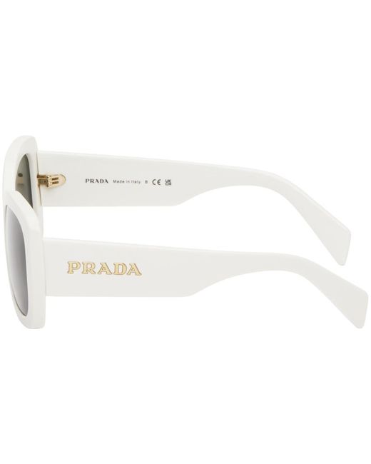 Prada Black White Square Sunglasses