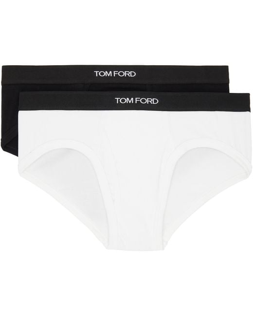 Tom Ford Black Two-Pack & Cotton Briefs for men