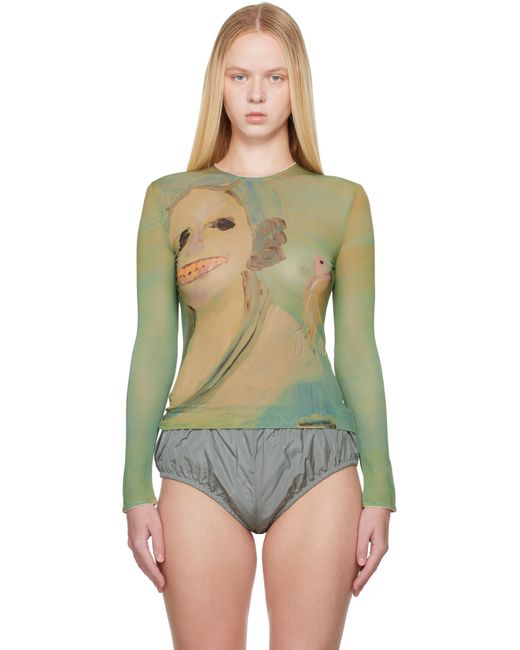 Simone Rocha Multicolor 'Lady With A Bird' Long Sleeve T-Shirt