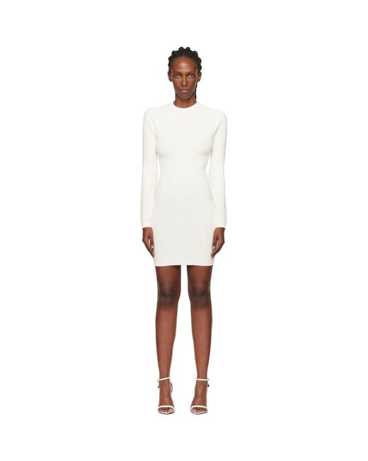 Balmain Black Off- Monogram Minidress