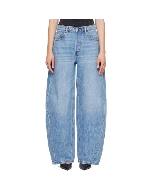 Alexander Wang Blue Crystal Blow Up Jeans