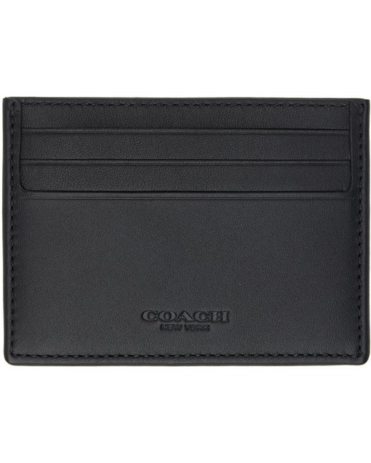 Porte-cartes noir à motif à logo en tissu jacquard COACH pour homme en coloris Black