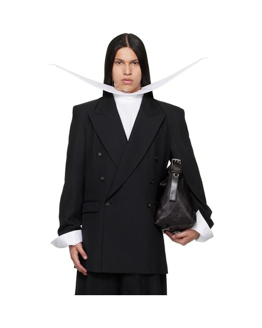 Egonlab Black Oversized Tailored Blazer for men