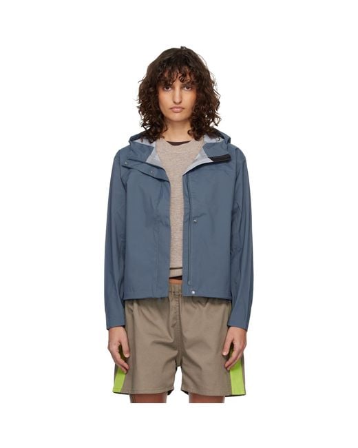 The North Face Blue Voyage Rain 3L Hooded Rain Jacket