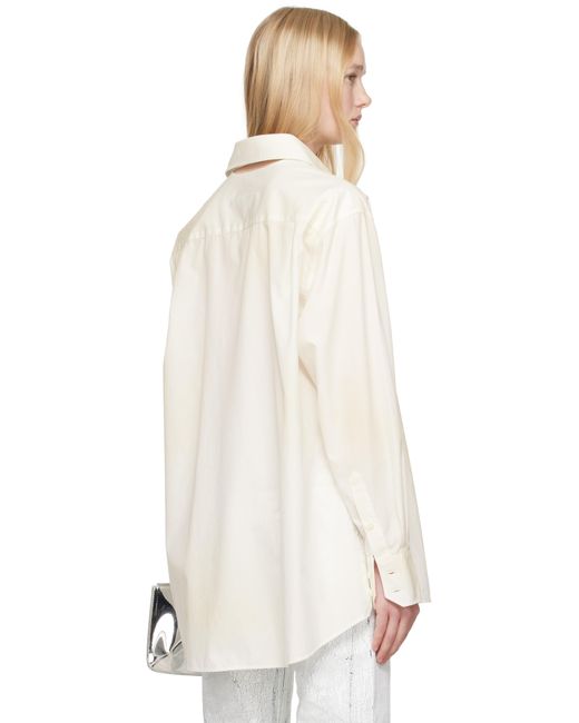 MM6 by Maison Martin Margiela オフホワイト Light Cotton Poplin 長袖シャツ White