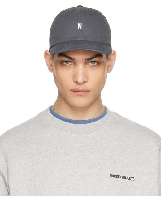 Norse Projects Gray Twill Sports Cap for men