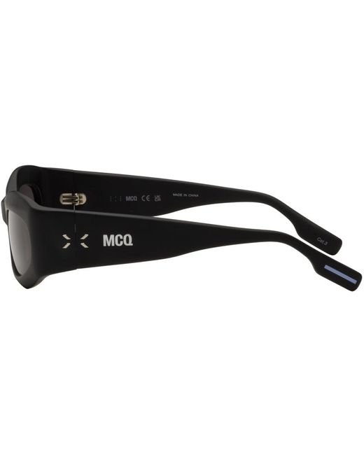 McQ Alexander McQueen Black Oval Sunglasses for men