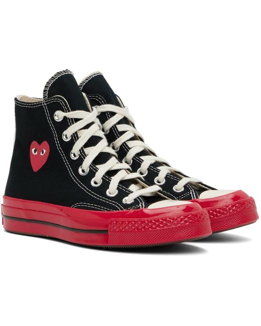 COMME DES GARÇONS PLAY Comme Des Garçons Play Black & Red Converse Edition Play Chuck 70 High-top Sneakers for men