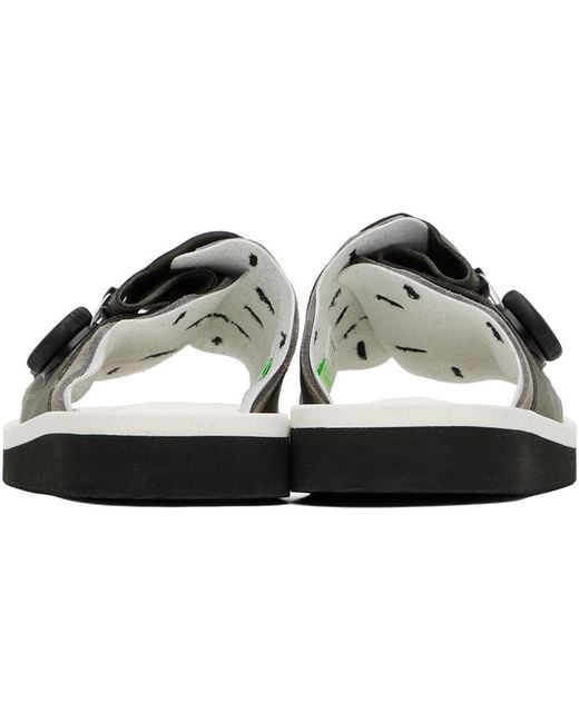 Suicoke Black Leta-Ab Sandals for men