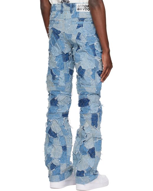 Who Decides War Blue Boro Moto Jeans for men