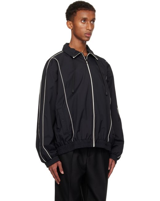 Lacoste Black Oversize Track Jacket for men