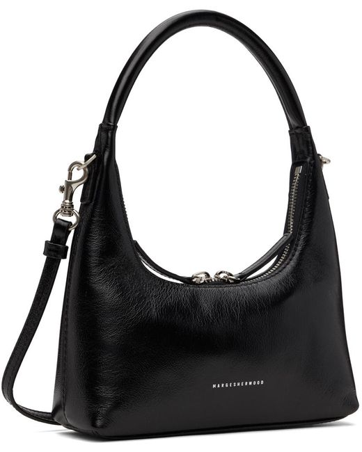 Mini sac à bandoulière noir en cuir froissé MARGE SHERWOOD en coloris Black