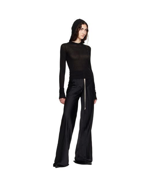 Rick Owens Blue Tower Drawstring Bias Trousers