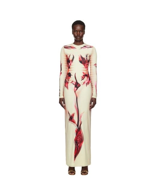 Jean Paul Gaultier Black 'The Flower Body Morphing Marinière' Maxi Dress