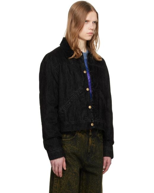 Marni Black Garment-dyed Denim Jacket for men