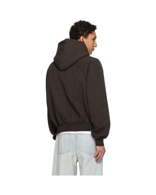 Fear Of God Black Classic Half Raglan Hoodie for men