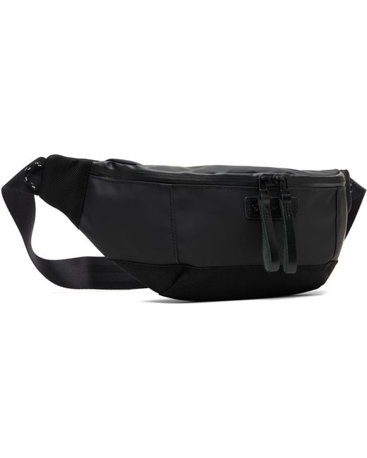 Master Piece Black Slick Waist Belt Bag for men