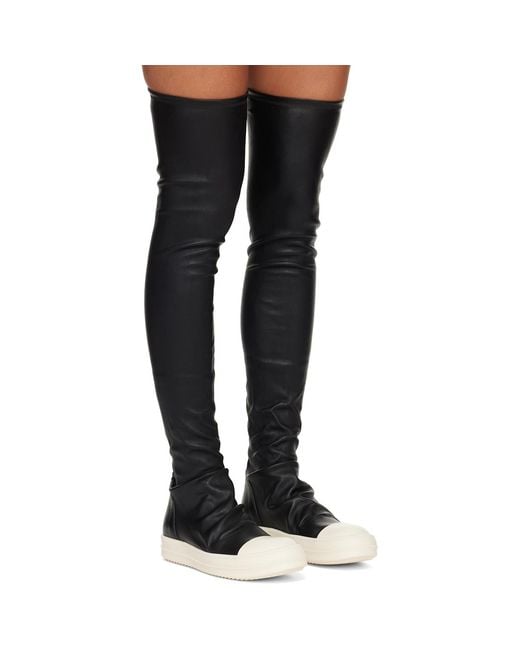 Rick Owens Black Concordians High Stocking Sneakers