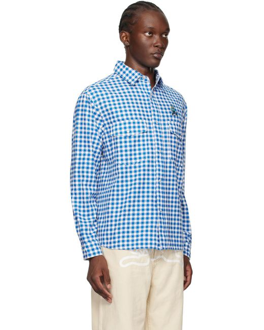 ICECREAM Blue Check Shirt for men