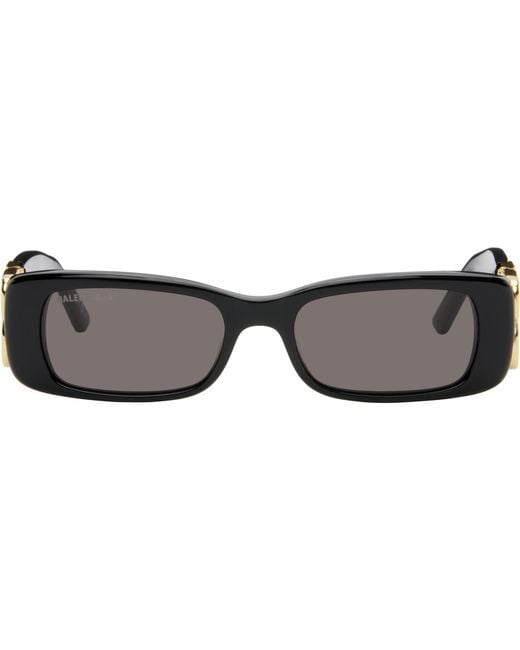 Balenciaga Black Dynasty Rectangle Sunglasses for men