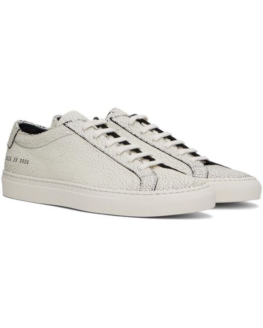 Common Projects Black Off- & Cracked Achilles Sneakers for men