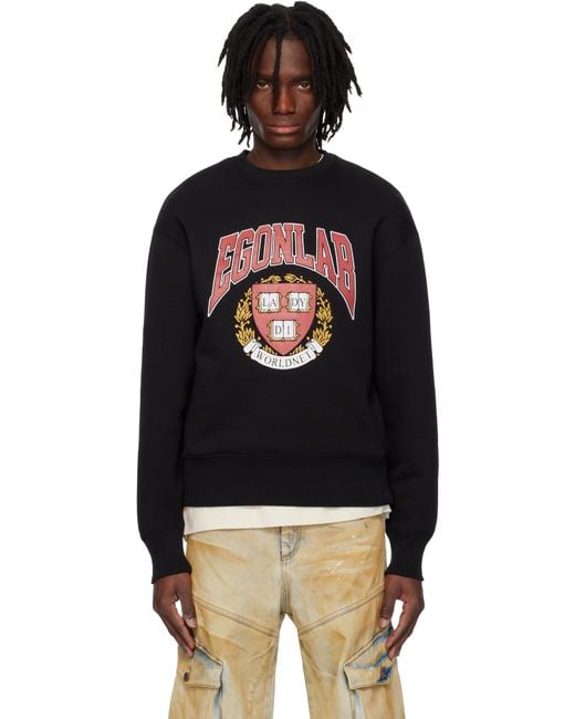 Egonlab Men's Black Worldnet Edition Sweatshirt