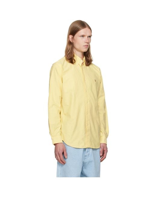 Polo Ralph Lauren Yellow 'The Iconic Oxford' Shirt for men