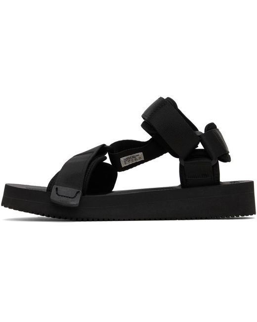 Suicoke Black Depa-v2 Sandals for men