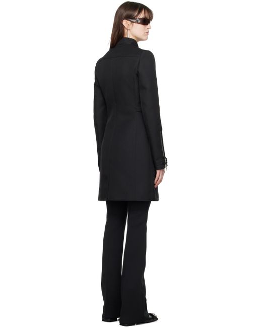 Courreges Black Buckle Coat