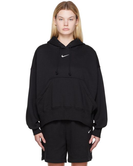 Nike Cotton Phoenix Hoodie in Black | Lyst
