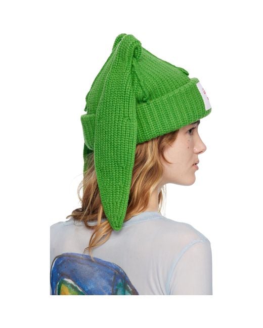Charles Jeffrey Green Chunky Rabbit Beanie